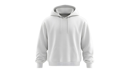White Hoodie Mockup on Isolated Background