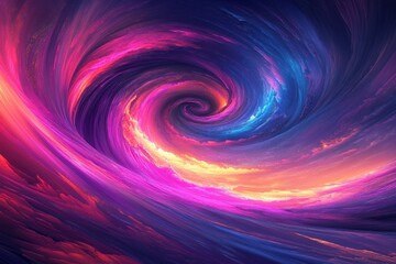 Obraz premium Abstract Swirling Pattern with Vibrant Colors and Textured Lines