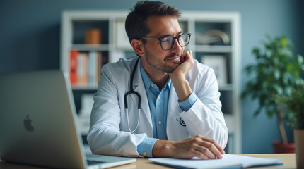 Obraz premium Professional Doctor Consultation and Medical Care Image – Healthcare Provider Offering Advice and Patient Consultation