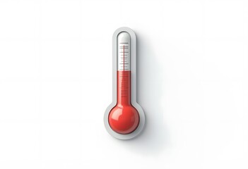 Weather thermometer isolated on white photo-realistic vector illustration
