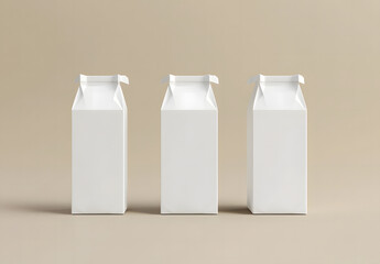 Blank Milk Carton Packaging Mockup on Dark Background