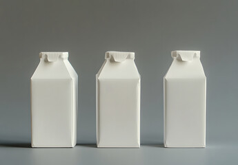 Blank Milk Carton Packaging Mockup on Dark Background