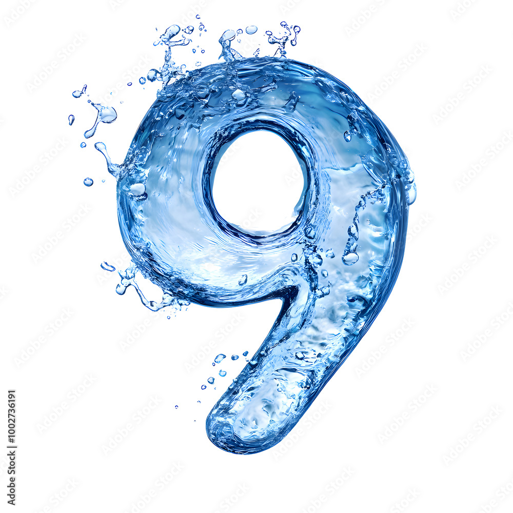 Poster Captivating image showcasing a dynamic and mesmerizing swirling vortex of crystal-clear liquid,with flowing droplets,splashing waves.