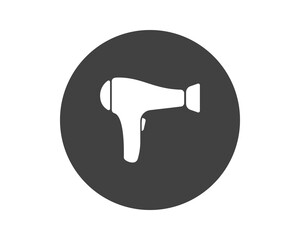 Hair dryer Line Icon vector fashion hairdryer of hairdresser to blow-dry and electric hair-dryer blower illustration. Barber styling appliance.