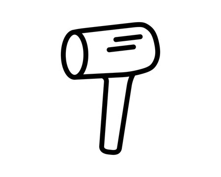 recommend clip art: Hair dryer Line Icon vector fashion hairdryer of hairdresser to blow-dry and electric hair-dryer blower illustration. Barber styling appliance.