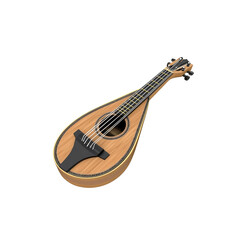 Mandolin Isolated on White Background