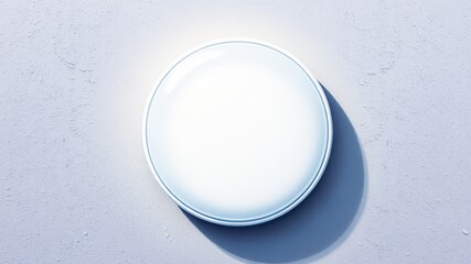 A white circle button undergoes a subtle metamorphosis, emerging with a sleek, round edge and a soft, diffused