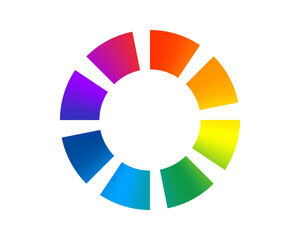 Obraz premium Loading bar status icon. Vector illustration. Vector loaded rainbow icons. Download progress. Donload or Upload.