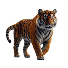 Obraz premium Majestic Tiger Walking Gracefully in Nature