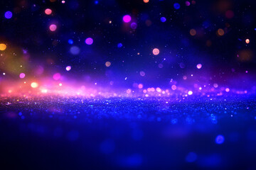 Fototapeta premium Abstract Glitter Silver, Purple, and Blue Lights Background – De-focused Banner