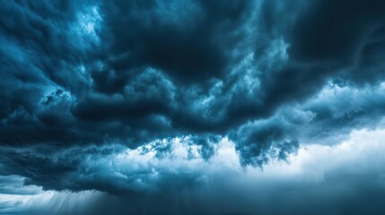 Obraz premium Dramatic Dark Storm Clouds with Heavy Rain For Weather Forecasting and Atmospheric Studies