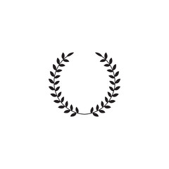 Laurel wreath silhouette vector