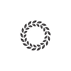 Laurel wreath silhouette vector