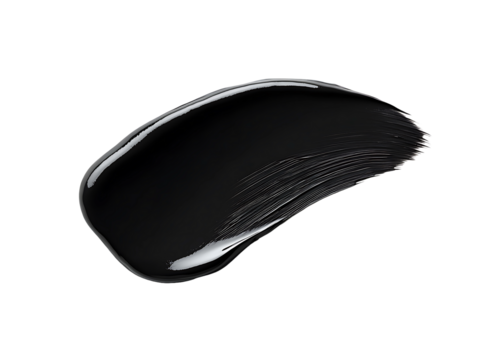 Black Calligraphy Brush isolated on transparent background