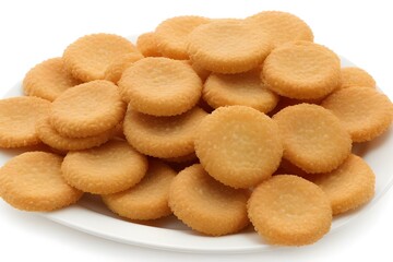 Crispy Snacks Isolated on White Background Generative AI illustration