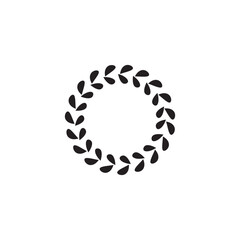 Laurel wreath silhouette vector