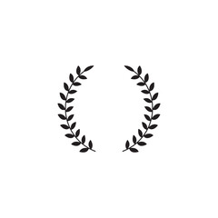 Laurel wreath silhouette vector