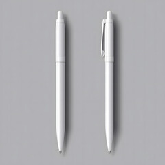 Blank Ballpoint Pens Mockup on Minimalist Background