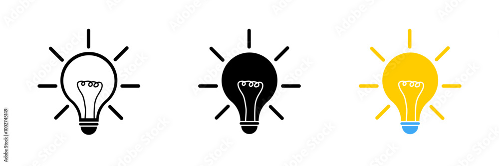 Wall mural idea symbol. light bulb vector icon. lightbulb vector icon. lamp bulb idea vector icon