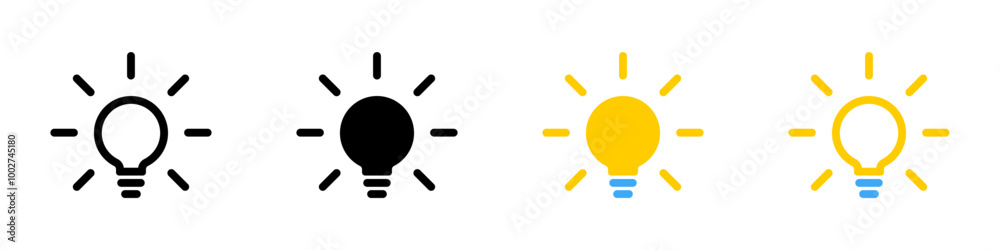 Wall mural light bulb vector icon. idea symbol. lightbulb vector icon. lamp bulb idea vector icon