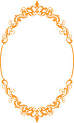 Ornament Vintage Floral Border Wedding