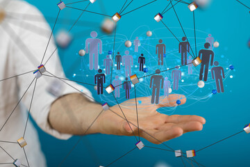 conference team work connection digital concept