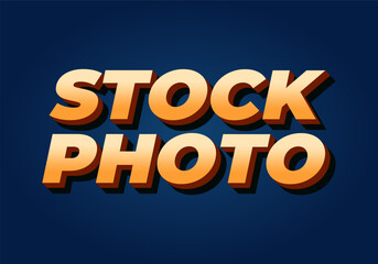 Stock photo. Text effect in 3D style with modern colors