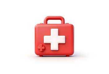 Obraz premium First aid kit. 3d illustration on white background 