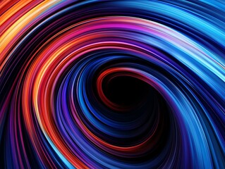 Vortex of light beams with soft gradients, glowing edges, and dynamic motion, Abstract tunnel background, Light vortex