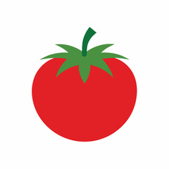 Tomato Silhouette Vector Illustration – Printable Minimalist Tomato Clipart