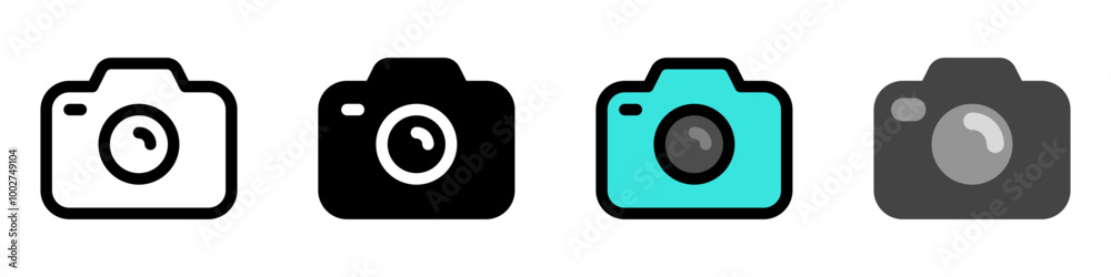 Wall mural editable vector photo digital camera icon. part of a big icon set family. perfect for web and app in