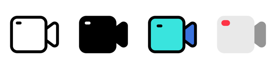 Editable vector video camera icon. Part of a big icon set family. Perfect for web and app interfaces, presentations, infographics, etc