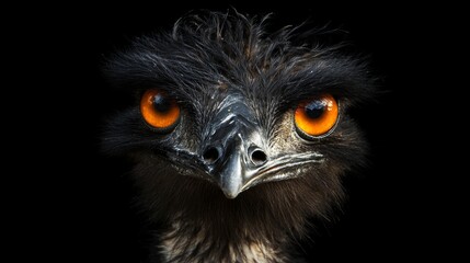 Ostrich portrait HD8K wallpaper stock photographic image