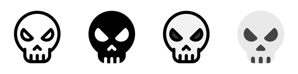 Editable vector danger skull icon. Part of a big icon set family. Perfect for web and app interfaces, presentations, infographics, etc