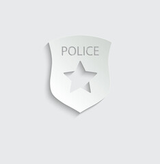 police icon sherigg badge icon vector