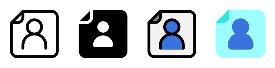 Editable vector user contact file icon. Part of a big icon set family. Perfect for web and app interfaces, presentations, infographics, etc