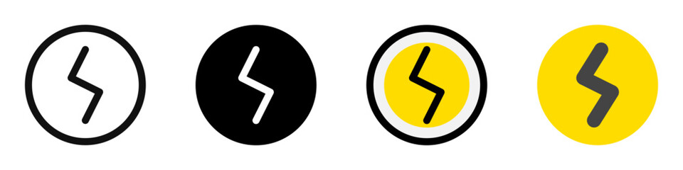 Editable vector power charging electric bolt icon. Part of a big icon set family. Perfect for web and app interfaces, presentations, infographics, etc
