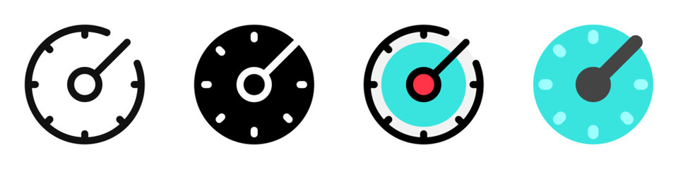 Editable vector speedometer icon. Part of a big icon set family. Perfect for web and app interfaces, presentations, infographics, etc