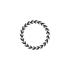 Laurel wreath silhouette vector