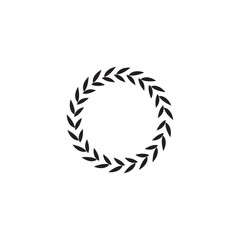 Laurel wreath silhouette vector