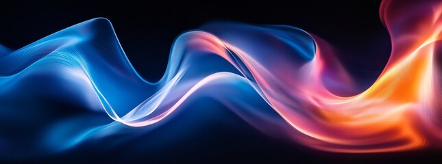 Obraz premium Abstract wallpaper, abstract artwork with flowers on black background in 4K