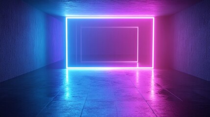 Wallpaper with blank neon neon lines studio futuristic hi tech