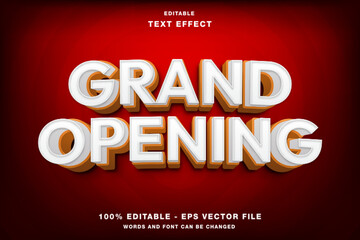 grand opening 3d Editable Text Effect Template Style Premium Vector