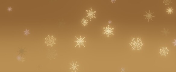 Golden Winter Snowflakes