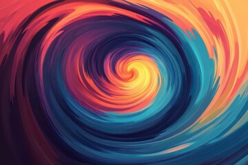 Obraz premium Abstract Swirling Pattern in Warm and Cool Colors