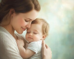 Tender moment between a mother and child, showcasing love and connection.