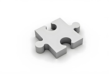 3d illustration slanted puzzle 
