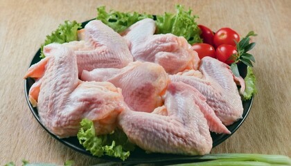 barbecue and fry chicken wings and chicken legs 