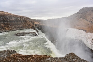 Selfoss waterfall in Vatnajokull National Park, Northeast Iceland