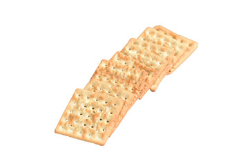 cracker, flour biscuit healthy food snack isolated on black background with space for text